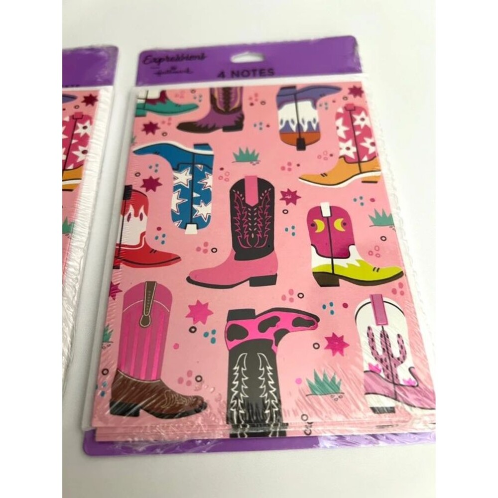 Hallmark Expressions Cowgirl Boots Western (8) Note Cards and Envelopes - Picture 2 of 3